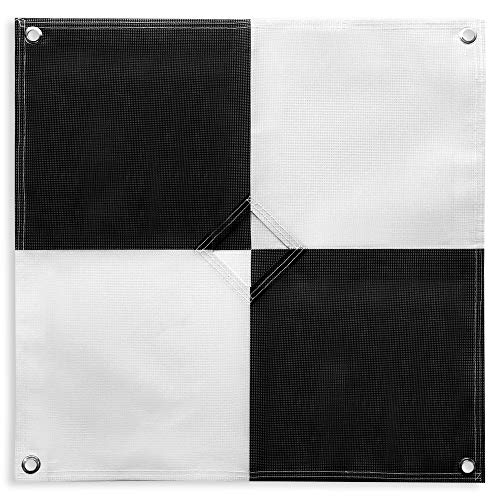 Sky High Bull's-Eye (24"x24") Drone Ground Control Point GCP - UAV Aerial Target for Mapping & Surveying (6 Pack) | Center Passthrough (Black/White Markers) | Pix4D & DroneDeploy Compatible