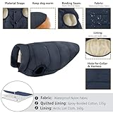 ASENKU Windproof Dog Winter Coat Waterproof Dog Jacket Warm Dog Vest Cold Weather Pet Apparel with 2 Layers Fleece Lined for Small Medium Large Dogs (L, Blue)