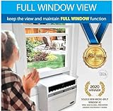 Soleus Air 10,000 BTU Window Air Conditioner with 10,000 BTU Heater, 12.5" Extra Thick Wall Compatible, Wi-Fi Enabled, Saddle Mount, and Quiet Operation in White