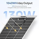 ECO-WORTHY 260Watt 12Volt Flexible Solar Panel Kit for Off Grid Home RV, Boat and Uneven Surfaces:2pcs 130W Mono Solar Panel + 30A 12V Charger Controller + Solar Cable + Tray Cable + Y Branch