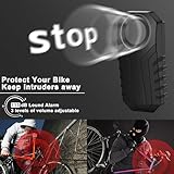 KCMYTONER Bike Alarm with Remote 2Pack, 113dB Wireless Vibration Motion Sensor Motorcycle Alarm with Remote, Bike Alarm for ebike, Anti-Theft Bicycle Alarm Waterproof Vehicle Security Alarm System