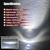 YESCHE H8 H11 H16 LED Spot Lens Fog Light Bulbs 3.5 Times Brightness 6500K White Lamps Replacement for Vehicles Non-polarity Play and Plug (Pack of 2)