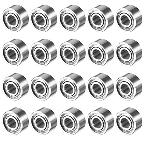 uxcell 20pcs MR52ZZ 2mmx5mmx2.5mm Double Shielded Miniature Deep Groove Ball Bearing