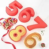 Silicone Numbers Cake Molds, 3D Digital Baking Silicone Mould,10Inch Large Number Cake Pan Set 0-9 Numbers Cake Pan Silicone Baking Pans for Birthday and Wedding Anniversary 3D Baking Molds Numbers