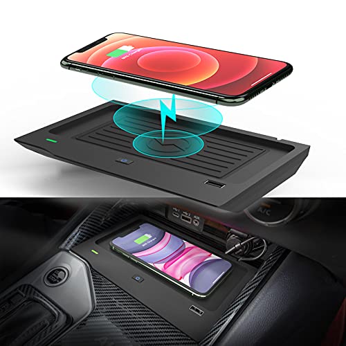 CarQiWireless Wireless Charger for Nissan Altima 2019-2024 SR/SV/SL, Phone Wireless Charging Pad, Center Console Organizer for Altima Accessories, for Men and Women – Small, Flat Design for Interior