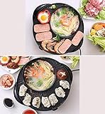 LIVEN Electric Shabu Shabu Hot Pot with BBQ Multifunctional Electric Skillet 120V