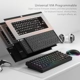 Womier SK75 75% Keyboard with Full Aluminum Wireless Mechanical Gaming Keyboard, VIA Custom Pre-lubed POM Switches RGB Creamy Gaming Keyboard, 3-Modes Gasket Hot Swappable, Black