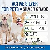 SILVER GRADE Wound Spray for Pets ● Colloidal Silver Wound and Skin Care for Dogs & Cats ● Helps with Rashes, Hot Spots, Itch, Scratching, Skin Irritation, Bites & Burns ● Safe if Licked (4 oz)