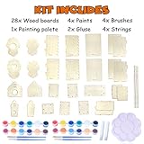 hapray 4 Pack Bird House Crafts for Kids Ages 5-8 8-12, Buildable DIY Birdhouse Kit for Children to Build, 3+ Summer Arts and Craft Projects with Paint, Boy Girl Gift Christmas