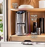 GE Profile Smart Grind & Brew Coffee Maker w/Podless Single Serve, 90oz Water Reservoir, 10 Cup Thermal Carafe, Voice Control, Adjustable Burr Grinder, SCA Certified, Barista-Quality, Stainless Steel