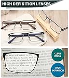 READITEASY 3 Pack Reading Glasses Men 1.0 Blue Light Blocking, Readers Men with Spring Hinge Reduce Eyestain/UV/Dryness, Mens Reading Glasses 1.0+