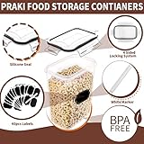 PRAKI Airtight Food Storage Containers Set with Lids - 24 PCS, BPA Free Kitchen and Pantry Organization, Plastic Leak-proof Canisters for Cereal Flour & Sugar - Labels & Marker