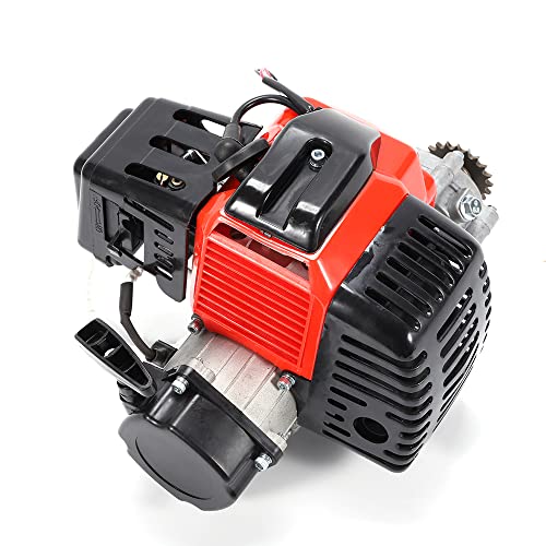 KinHall 49cc 2-Stroke Engine – Durable Aluminum Construction, Low Noise, – Forced Air-cooled, Mini Bike Pull Start Engine Starter Motor Replacement,Fits Mini Pit Bike, ATV, Quad