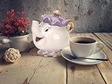 GZHaiTuoSi Cartoon New Beauty And The Beast Teapot Mug Mrs Potts Chip Tea Pot Cup One Set Lovely & One Teapot and Four Chip Mug, Tea Party Set Gifts for Happy Birthday Party Decorations and Anyone