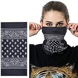 Bandanas Mask Outdoor Seamless Neck Gaiter Paisley Magic Headband Scarf Face Cover for Dust Wind High Elastic Multi Headwear with UV Resistance for Cycling Yoga Hiking Fishing Pack of 6