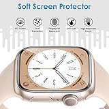 UniqueMe 6 Pack for Apple Watch Screen Protector 40mm, Apple Watch SE Series 6/5/4 Screen Protector [Upgrade Flexible Film] Anti-Scratch [Non-Bubbles] Soft HD TPU Clear Film for iWatch 40mm