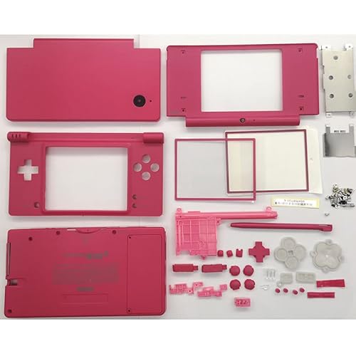 Gametown Full Housing Case Cover Shell with Buttons Kit Replacement Parts for DSi NDSi Console - Hot Pink