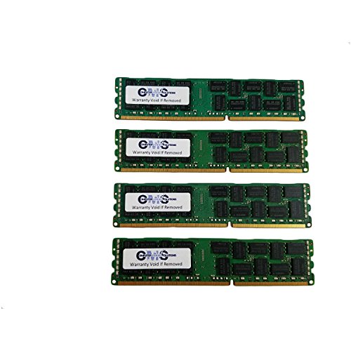 CMS 32GB (4X8GB) DDR3 8500 1066MHZ ECC Registered Quad Rank DIMM Memory Ram Upgrade Compatible with Dell® Poweredge T310 Quad Rank Ecc Reg for Server Only - B26
