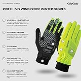 GripGrab Ride Windproof Winter Padded Cycling Gloves Full Finger Breathable Biking Gloves Thermal Fleece Lined Cold Weather Bike Riding Gloves for MTB Gravel Road Bike