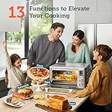 COSORI Air Fryer Toaster Oven Combo 13-in-1, 32Qt APP & Voice Control Convection Oven Countertop, Bake, Broil, Roast, Dehydrate, Sous Vide, 134 Recipes & 4 Accessories, Silver, Stainless Steel