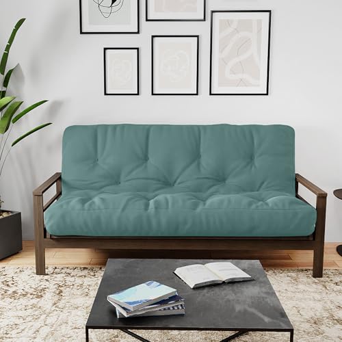 Royal Sleep Products by The Futon Factory 10 inch Pocket Coil Memory Foam Futon Mattress - Teal Cover - Queen Size - CertiPUR Certified Foams - Made in The USA (Frame Not Included)