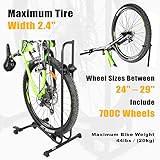 CyclingDeal Upright Bike Stand Floor - Vertical & Horizontal Bicycle Stand Bicycle Storage - Safe & Secure Bike Storage Rack - for Wheels Sizes up to 29" - Bike Rack Garage Bicycle Rack - Classic