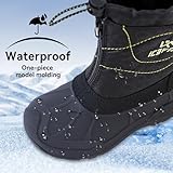 Children's Snow Boots Waterproof Durable Non Slip Winter Shoes for Boys and Girls Warm Winter Footwear Perfect for Snow Activities Outdoor Play Ideal for Cold Weather Comfort and Protection(Black, Big Kid, 3, Numeric, US Footwear Size System, Medium)