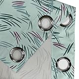 Ambesonne Abstract Grommet Curtain, Minimalist Vibes Swirling Dash Lines Pattern Modern Simple Print, Decorative 2-Panel Window Drapes for Bedroom Living Room, 50" x 120", Mint Green and Cadet Blue