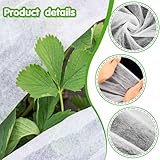 Liengoron 2PCS 10 Ft x 33 Ft Plant Covers Freeze Protection 1.05 oz/yd² Frost Blankets for Winter Outdoors Plants Floating Row Cover Frost Cloth Plant Freeze Protection