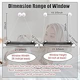 Cat Window Perch, Cat Hammock Window Seat w/Free Fleece Blanket 2025 Latest Screw Suction Cups Extra Large Sturdy Cat Bed Cat Resting Seat Hold Two Large Cats White Indoors (One Extra Suction Cup