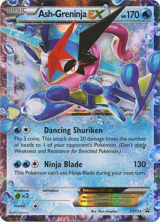 Pokemon - Ash-Greninja-EX (XY133) - XY Black Star Promos - Holo