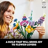 LEGO Botanicals Artificial Wildflower Bouquet - Fake Indoor Flowers Building Set for Home, Kitchen, Desk Decoration, Adults Ages 18+ - Gift for Her and Him - 10313