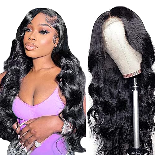 Yamikk 22 Inch 13x5 Hd Lace Front Wigs Human Hair Pre Plucked 180% Density Body Wave Lace Frontal Wigs Brazilian Human Hair Lace Front Wigs For Women