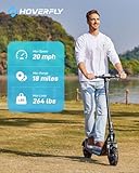 HOVERFLY X3 Electric Scooter for Adults, 10" Solid Tire, Max 18 Mile Range and 20Mph Speed, 500W Motor, with Front Dual Suspension Electric Code Lock, UL2272 Certified Foldable Commuting Escooter