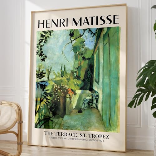 Henri Matisse Canvas Wall Art Green Abstract Landscape Henri Matisse Poster Matisse Windows Prints Henri Matisse Green Wall Art Abstract Matisse Green Farmhouse Pictures Living Room 16x24inch No Frame