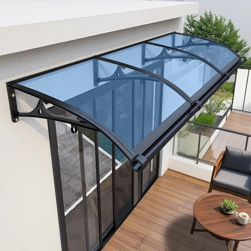 Awnings for Windows Outside - Awning for Door Entrance Aluminum Bracket Awnings 24x96in Front Doors/Windows Overhang Awning Canopy for Porch/Patio/Deck/Cellar UV/Rain/Snow Protection