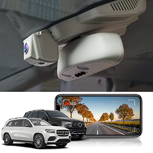 Fitcamx 4K Dash Cam for 2020-2025 Mercedes-Benz GLE GLS 350 450 580 V167 X167 (Model C), OEM Factory Look, UHD 2160P Video, Built-in WiFi & APP, G-Sensor, Loop Recording, Plug & Play, 64GB Card
