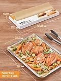 SMARTAKE 200 Pcs Pop-Up Parchment Paper Sheets, 10.7x15 Inch Pre-Cut Parchment Paper for Baking, Non-Stick Greaseproof Baking Paper for Grilling Wrapping Air Frying, Compact Volume, Unbleached