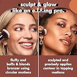 e.l.f. Liquid Bronzer & Contour Duo Brush, Silky Highly Pigmented Formula with Dual-ended Makeup Brush, Synthetic Bristles, 100% Vegan and Cruelty-Free