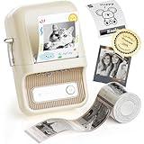 NIIMBOT Sticker Printer, B21 Pro Portabel Sticker Maker, Bluetooth Label Maker, 300DPI HD Label Printer for Photos, Notes, Study Graphics, Memo Maker,50x30mm Label,230Pcs(White)