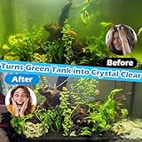 TARARIUM Aquarium Filter U-V for 20-75 Gallon, 200GPH Fish Tank Filter w/ 5W U-V Light Green Clean Machine Submersible Powerful Pump Internal Filter for Turtle Tank Saltwater Freshwater Crystal Clear