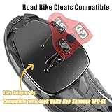 CyclingDeal Bicycle Shoes Cleats Adapters Bundle - for MTB Shoes to Use with Cleats of Road Bike Pedals - Converting Adapters and Look Delta Compatible Cleats Included - Compatible with Peloton Pedals