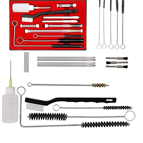 YUZES Professional 23 Pcs Set Cleaning Kit for Cleaning Spray Guns, Suction, Gravity, Pressure Feed,HVLP, and Airbrushes