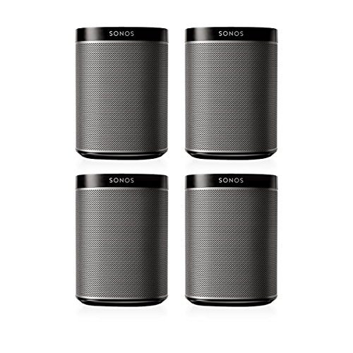 Sonos PLAY:1 Multi-Room Digital Music System Bundle (4 - PLAY:1 Speakers) - Black (Renewed)