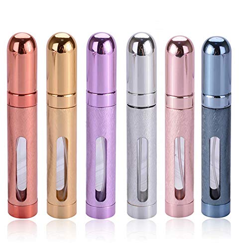 Beetoo 12ML 6 Colors Portable Mini Travel Perfume Bottle Atomizer Refillable Empty Spray Bottle for Women & Men Spray Scent Aftershave