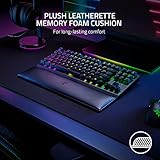 Razer Ergonomic Wrist Rest for Tenkeyless Keyboards: Plush Leatherette Memory Foam Cushion - Anti-Slip Rubber Feet