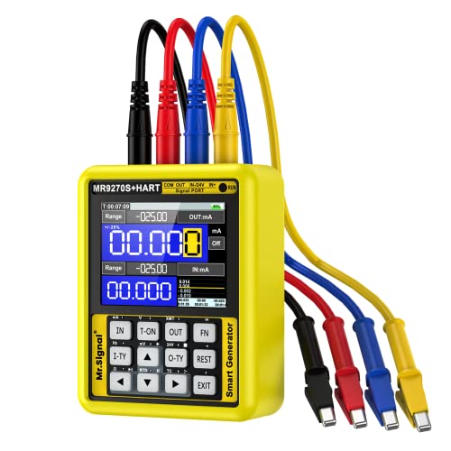 Upgraded MR9270S+HART 4-20mA Signal Generator,Seesii Current Voltage Adjustable Analog Simulator, Real-time Curve, Historical Record,PT100 Thermocouple Pressure Transmitter Recorder Function Generator