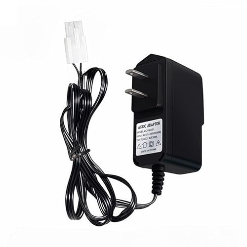 Cecicebb RC Battery Charger for 9.6V (8S) NiMH/NiCd Battery Packs, 250mA AC Plug Charger with Standard Tamiya Connector for RC Hobbies Airsoft Guns RC Cars RC Airplanes