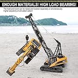 Fistone 1/14 RC Truck Crawler Tower Crane Hoist Dragline Die-cast Model Lifiting Cable Remote Control Excavator Tractor Digging Engineering Toy Construction Vehicle