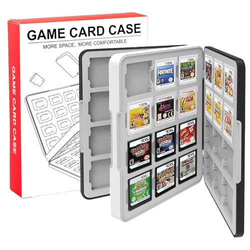 QUBAMG 3DS Game Case 48 Slot DS Game Holder Compatible With Nintendo New 3ds / New 3ds Xl / 3ds / 3ds Xl / Dsi / Dsi Xl / Ds / New 2ds /New 2ds Xl / 2ds/ 2ds Xl Catridge Portable Storage Box,Black